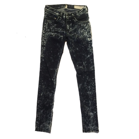 Rag & Bone indigo Retro 90s Acid Wash Skinny Jeans - Picture 3 of 8
